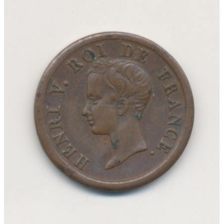 Henri V - Module 1/2 Franc - 29 septembre 1833 - bronze