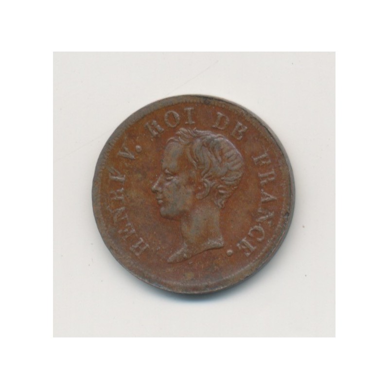 Henri V - Module 1/2 Franc - 29 septembre 1833 - bronze