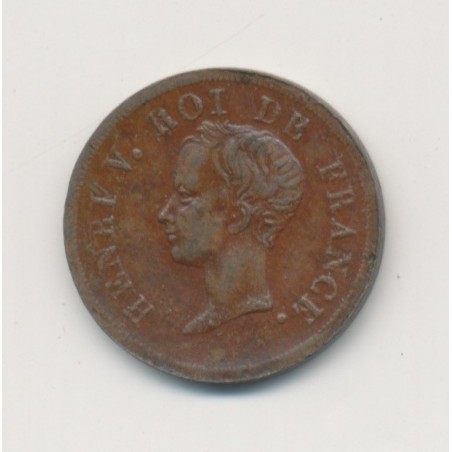 Henri V - Module 1/2 Franc - 29 septembre 1833 - bronze