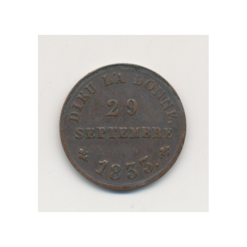 Henri V - Module 1/2 Franc - 29 septembre 1833 - bronze
