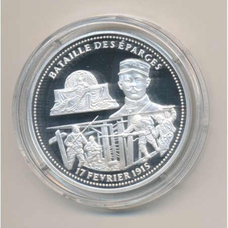Médaille - Bataille des éparges - 17 février 1915 - 100e anniversaire de la grande guerre - argent 