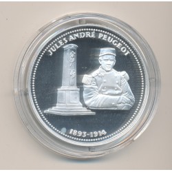 Médaille - Jules andré Peugeot - 1893-1914 - 100e anniversaire de la grande guerre - argent 
