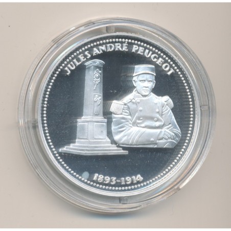 Médaille - Jules andré Peugeot - 1893-1914 - 100e anniversaire de la grande guerre - argent 