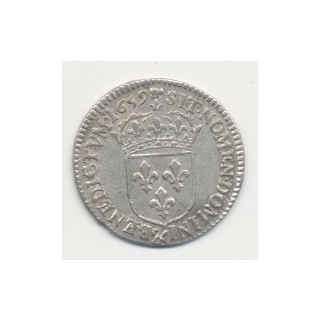 Louis XIV - 1/12 écu mèche longue - 1659 Aix