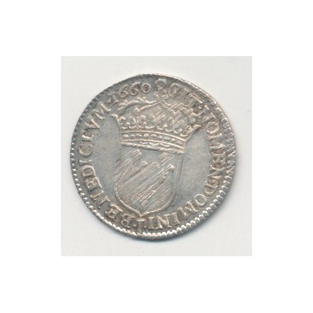 Louis XIV - 1/12 écu mèche longue - 1660 I Limoges