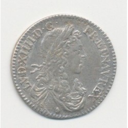 Louis XIV - 1/12 écu mèche au buste juvénile - 1660 Aix