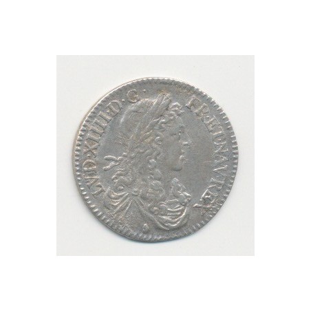 Louis XIV - 1/12 écu mèche au buste juvénile - 1660 Aix