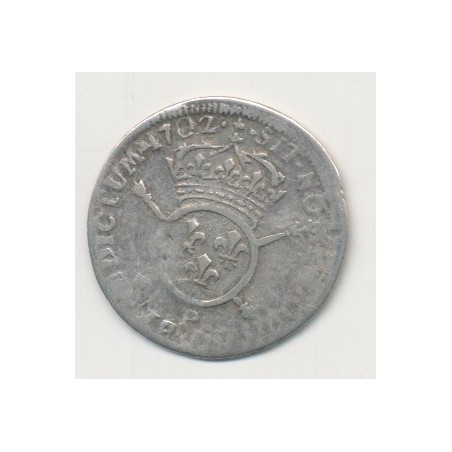 Louis XIV - 1/12 écu aux insignes - 1702 P Dijon