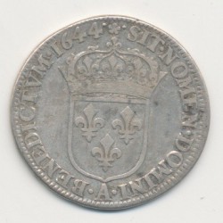 Louis XIV - 1/4 écu mèche courte - 1644 A Paris 2