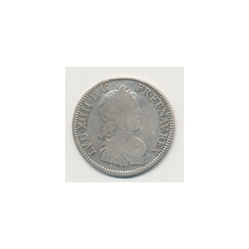 Louis XIV - 1/4 écu mèche courte - 1648 A Paris