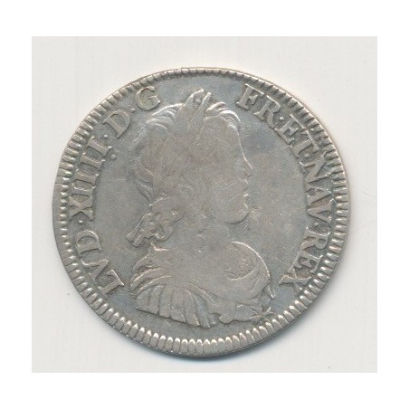 Louis XIV - 1/4 écu mèche courte - 1648 A Paris