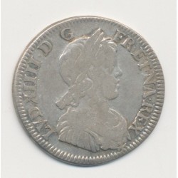 Louis XIV - 1/4 écu mèche longue - 1648 K Bordeaux