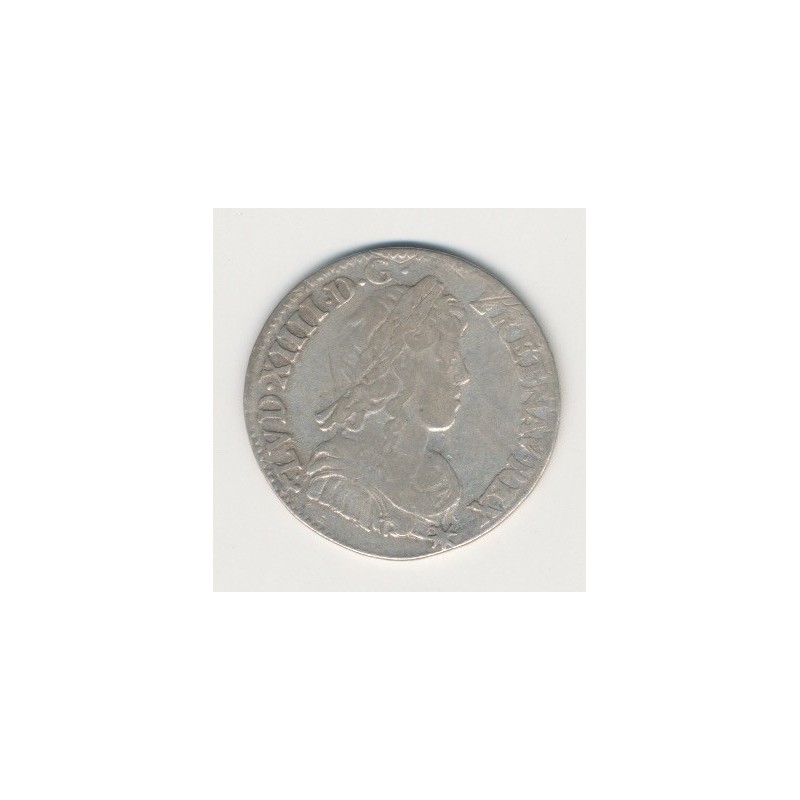 Louis XIV - 1/4 écu mèche longue - 1655 Rennes