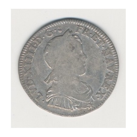 Louis XIV - 1/4 écu mèche longue - 1655 X Amiens