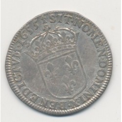 Louis XIV - 1/4 écu mèche longue - 1655 X Amiens 2
