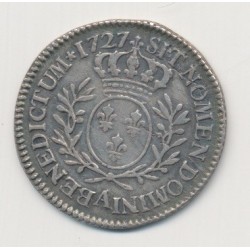 Louis XV - 1/5 écu aux branches d'olivier - 1727 A Paris 2