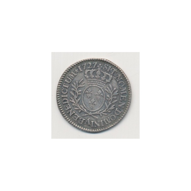 Louis XV - 1/5 écu aux branches d'olivier - 1727 A Paris