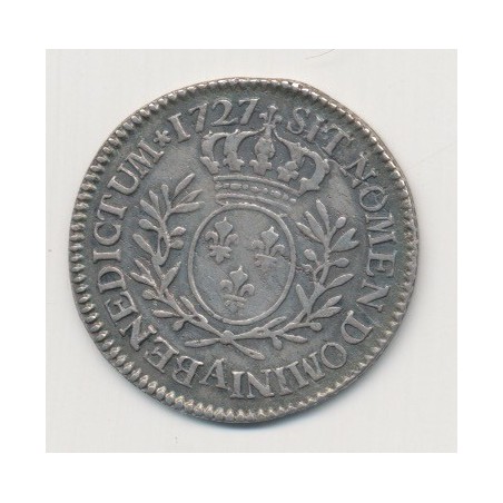 Louis XV - 1/5 écu aux branches d'olivier - 1727 A Paris