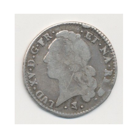 Louis XV - 1/5 écu au bandeau du Béarn - 1766 Pau