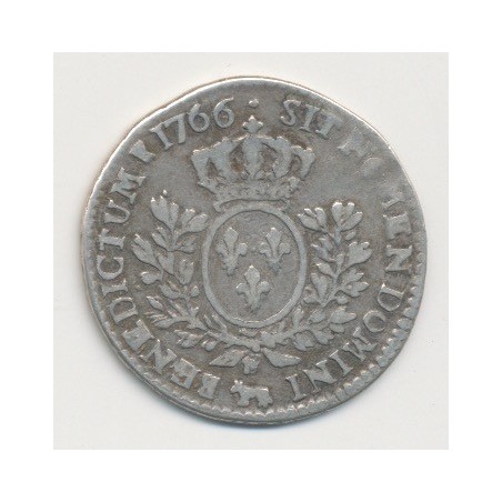 Louis XV - 1/5 écu au bandeau du Béarn - 1766 Pau