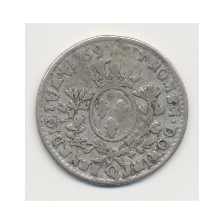 Louis XV - 1/5 écu au bandeau - 1769 Q Perpignan