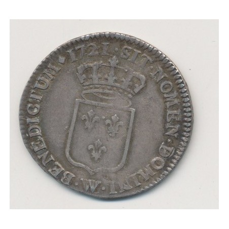 Louis XV - 1/3 écu de France - 1721 W Lille