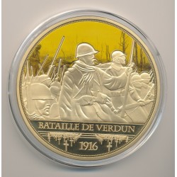 Médaille - Bataille de verdun 1916 - 100 Ans Première Guerre mondiale - 1914-1918 - couleur - 70mm