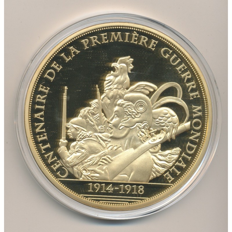 Médaille - Bataille de verdun 1916 - 100 Ans Première Guerre mondiale - 1914-1918 - couleur - 70mm