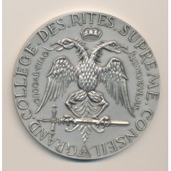 Médaille - Grand collège des rites supreme - conseil - 33e grade - argent