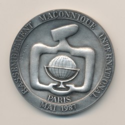 Médaille - Rassemblement maçonnique international Paris 1987 - Grand orient de france 2