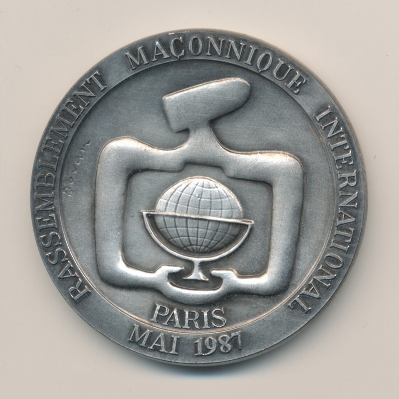 Médaille - Rassemblement maçonnique international Paris 1987 - Grand orient de france