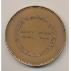 Médaille Maçonnique - Respectable loge - Franklin Roosevelt - bronze 2