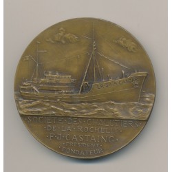 Médaille - Armateur Castaing - Société chalutiers La Rochelle - bronze 2