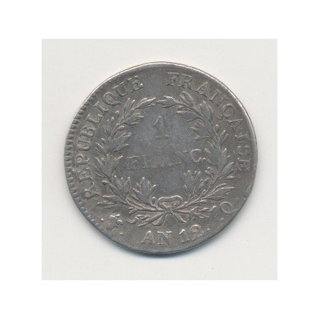 Bonaparte 1er consul - 1 Franc - AN 12 Q Perpignan