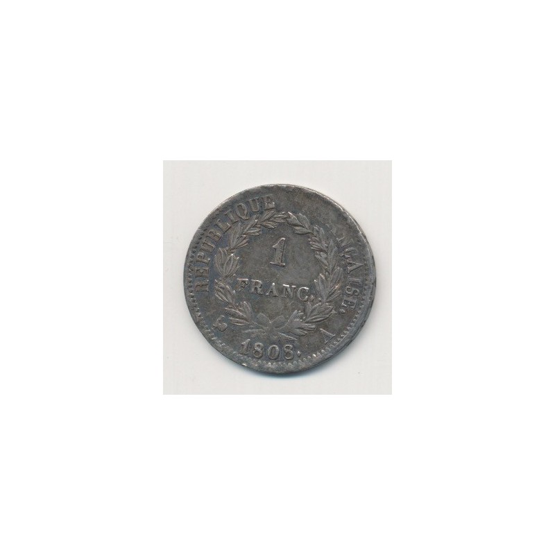 Napoléon empereur - 1 Franc - 1808 A Paris