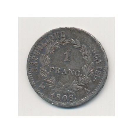 Napoléon empereur - 1 Franc - 1808 A Paris