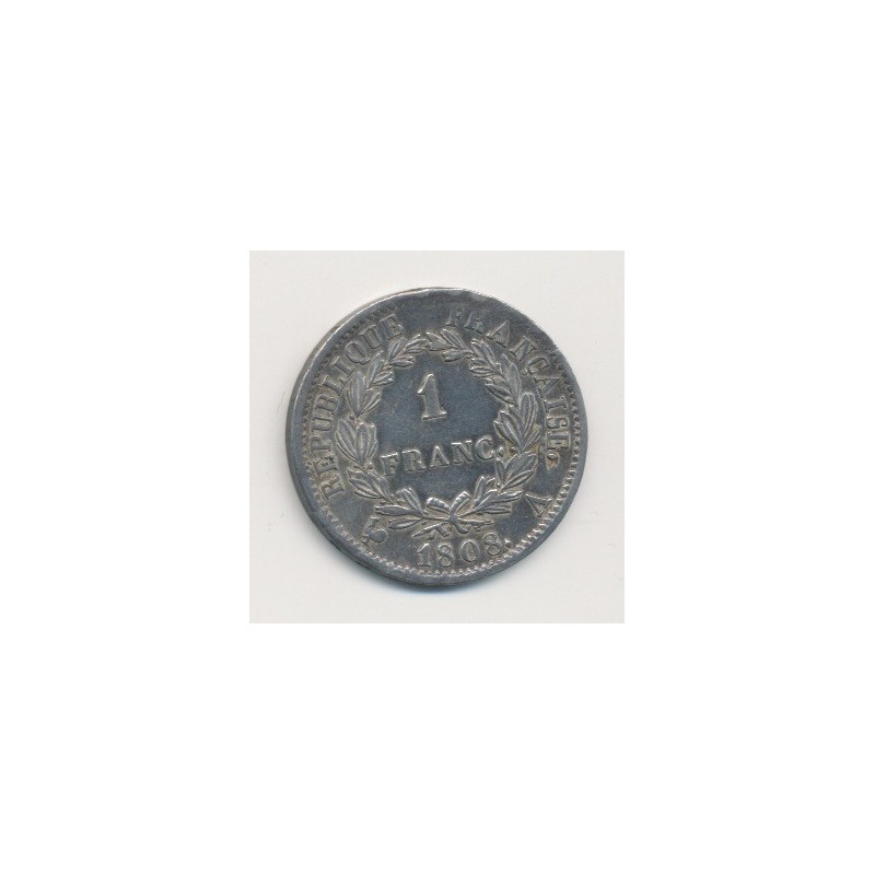 Napoléon empereur - 1 Franc - 1808 A Paris