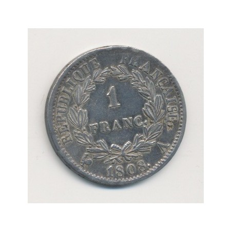 Napoléon empereur - 1 Franc - 1808 A Paris