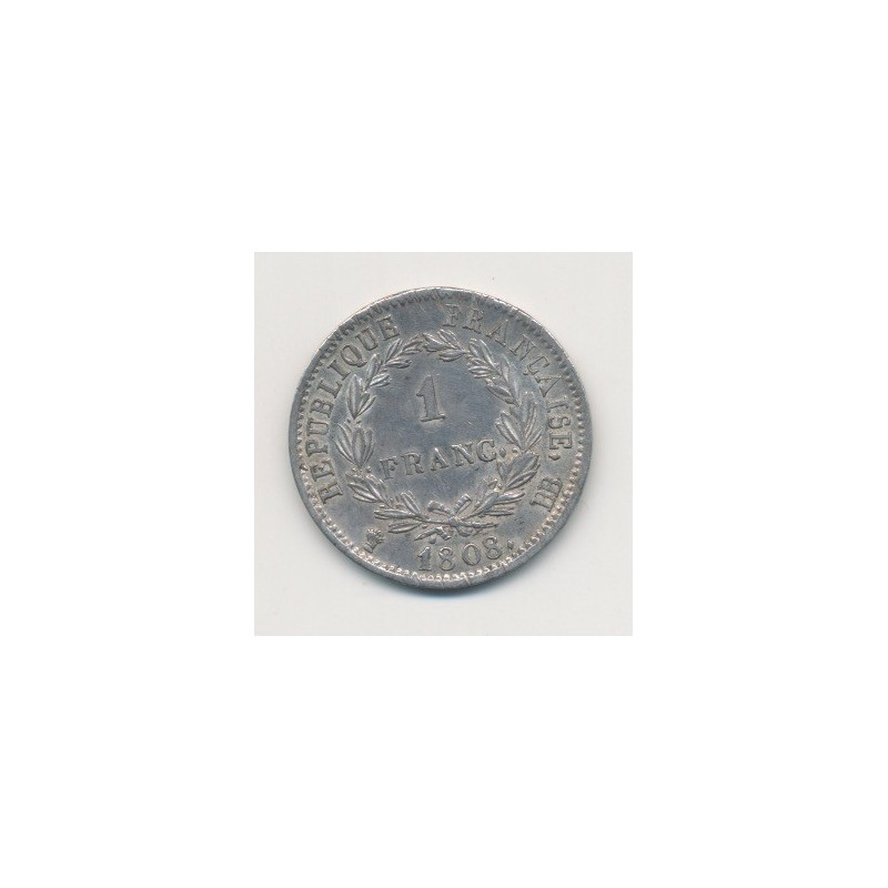 Napoléon empereur - 1 Franc - 1808 BB Strasbourg