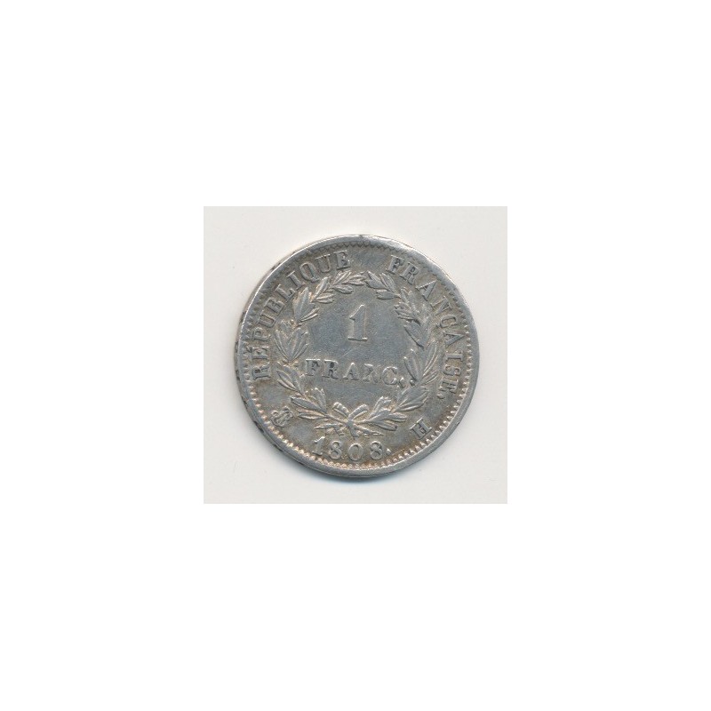 Napoléon empereur - 1 Franc - 1808 H La Rochelle