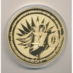Médaille - Arc de Triomphe/8 mai 1945 - Collection 70e anniversaire fin de la 2e guerre mondiale - cuivre doré - 70mm 2