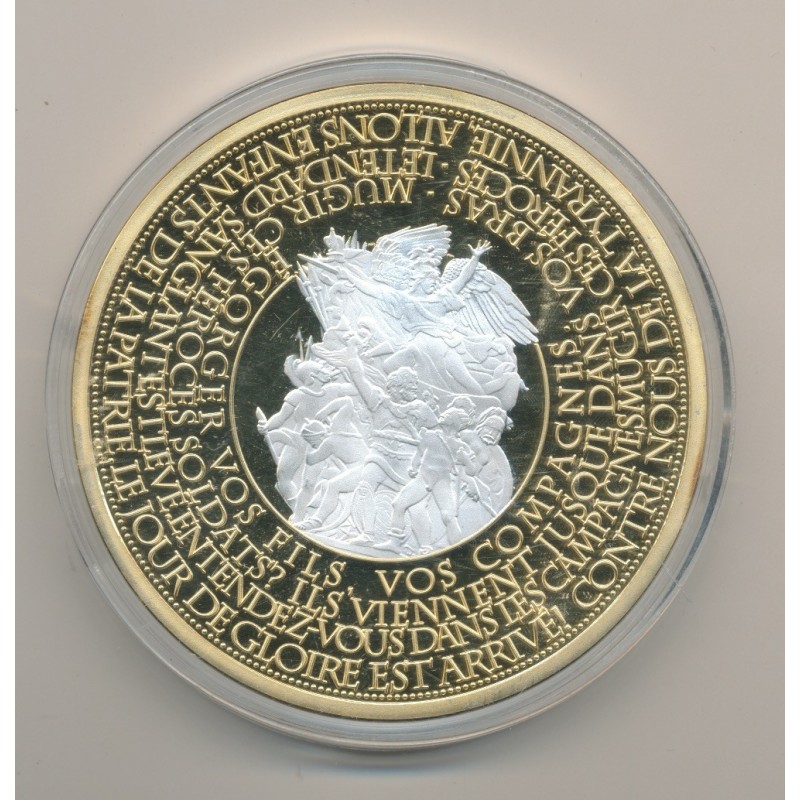 Médaille - Liberté - Les Piliers de la république - couleur et insert swarovski - 70mm