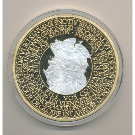 Médaille - Liberté - Les Piliers de la république - couleur et insert swarovski - 70mm