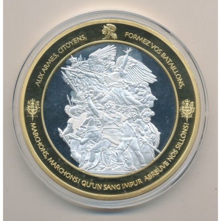 Médaille - Fraternité - Les Piliers de la république - couleur - 70mm