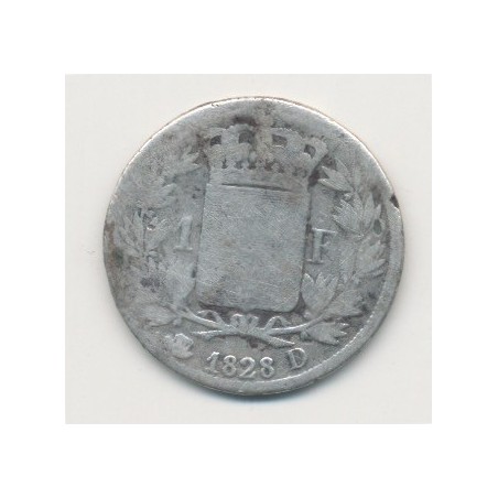 Charles X - 1 Franc - 1828 D Lyon