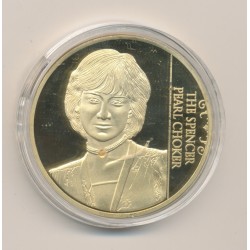 Médaille 40mm - Bijoux princesse Diana - cuivre doré