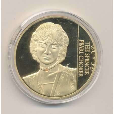 Médaille 40mm - Bijoux princesse Diana - cuivre doré