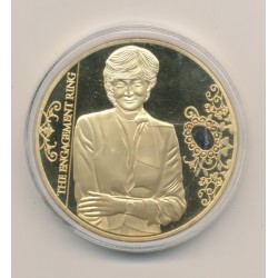 Médaille 40mm - Bijoux princesse Diana N°2 - cuivre doré
