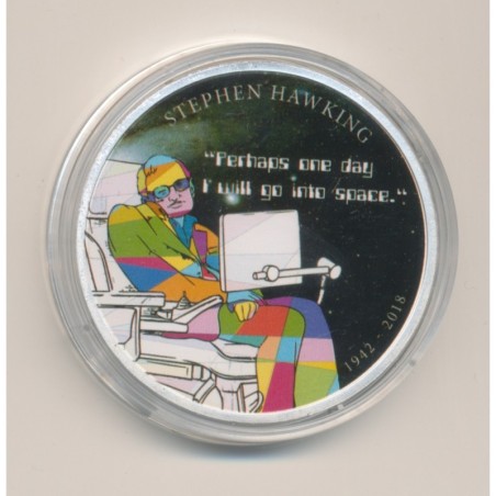 Médaille 40mm - Srephen Hawking