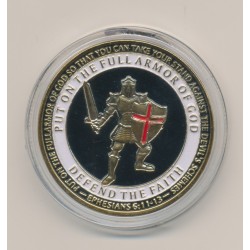 Médaille 40mm - Defend the faith - Chevaliers en armures 2